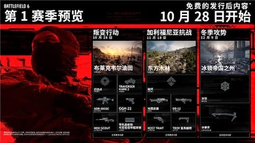 战地风云6 揭露第1赛季蓝图——10月28日正式开启