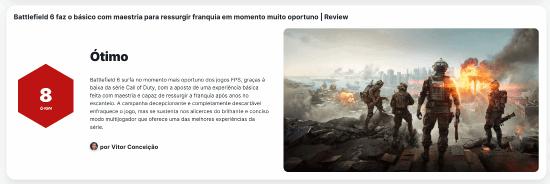 战地6 IGN巴西评分8分 有望终结系列多年来的低迷状态