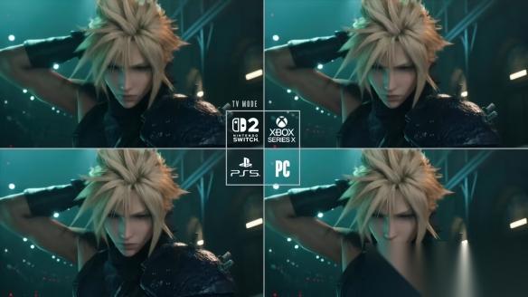 最终幻想7重制版 晒性能对比，Switch2“不落下风”