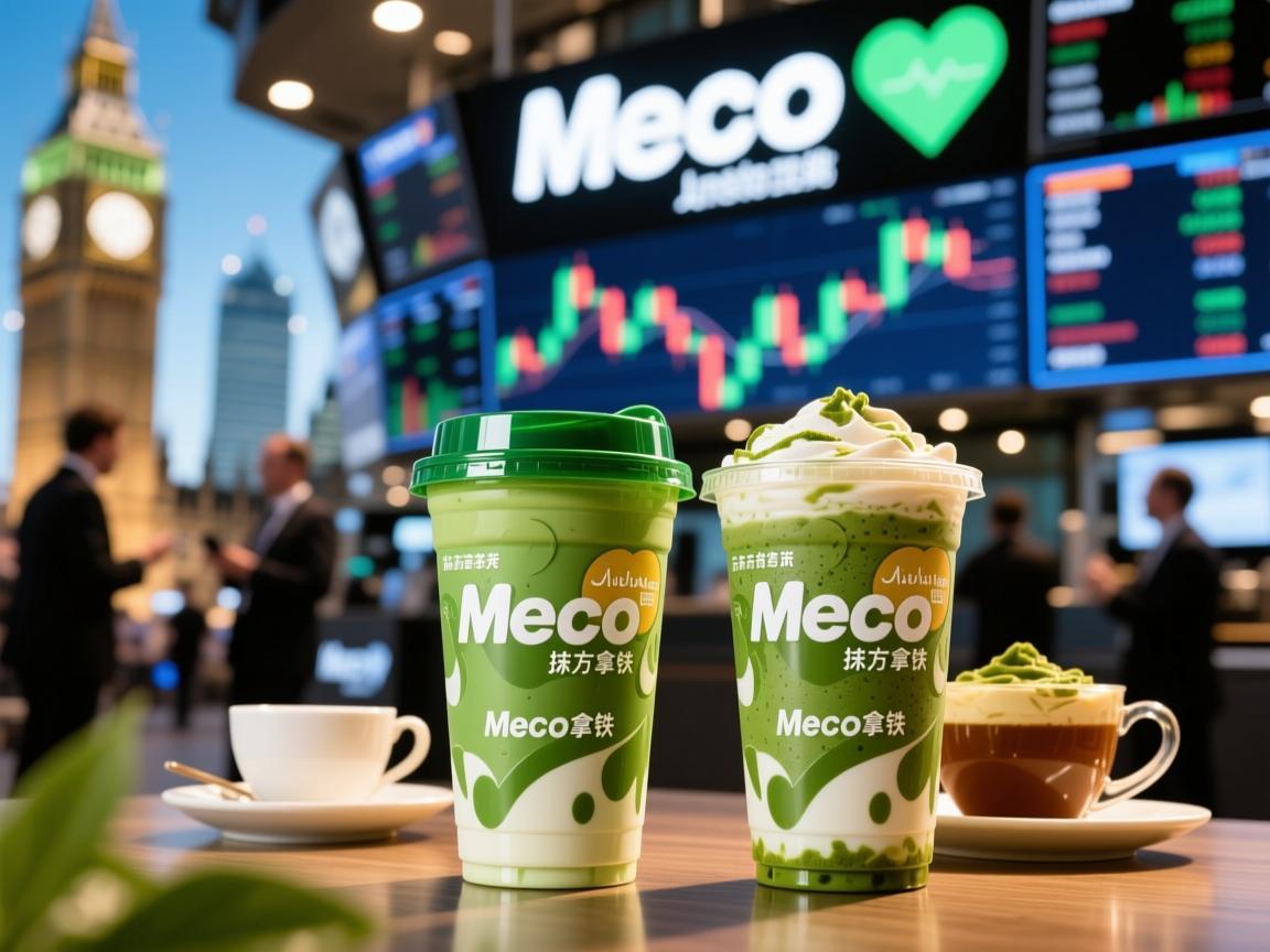 当东方茶香邂逅金融心跳，Meco抹茶拿铁登陆伦敦交易所
