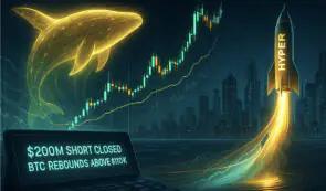 鲸鱼平仓 2 亿美元 BTC 空头：比特币超级 ($HYPER) 能否引领下一轮反弹