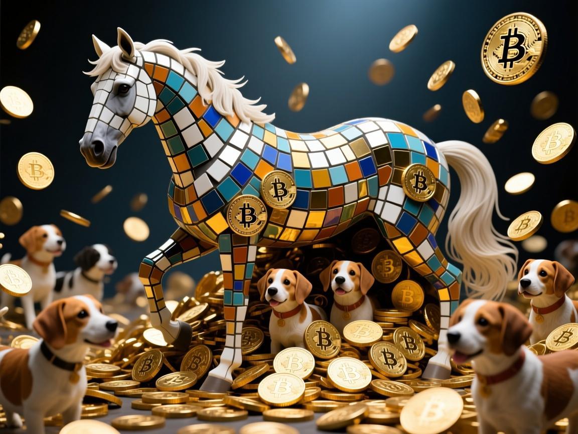 马赛克里藏了多少狗狗币 当艺术撞上加密货币的荒诞狂欢