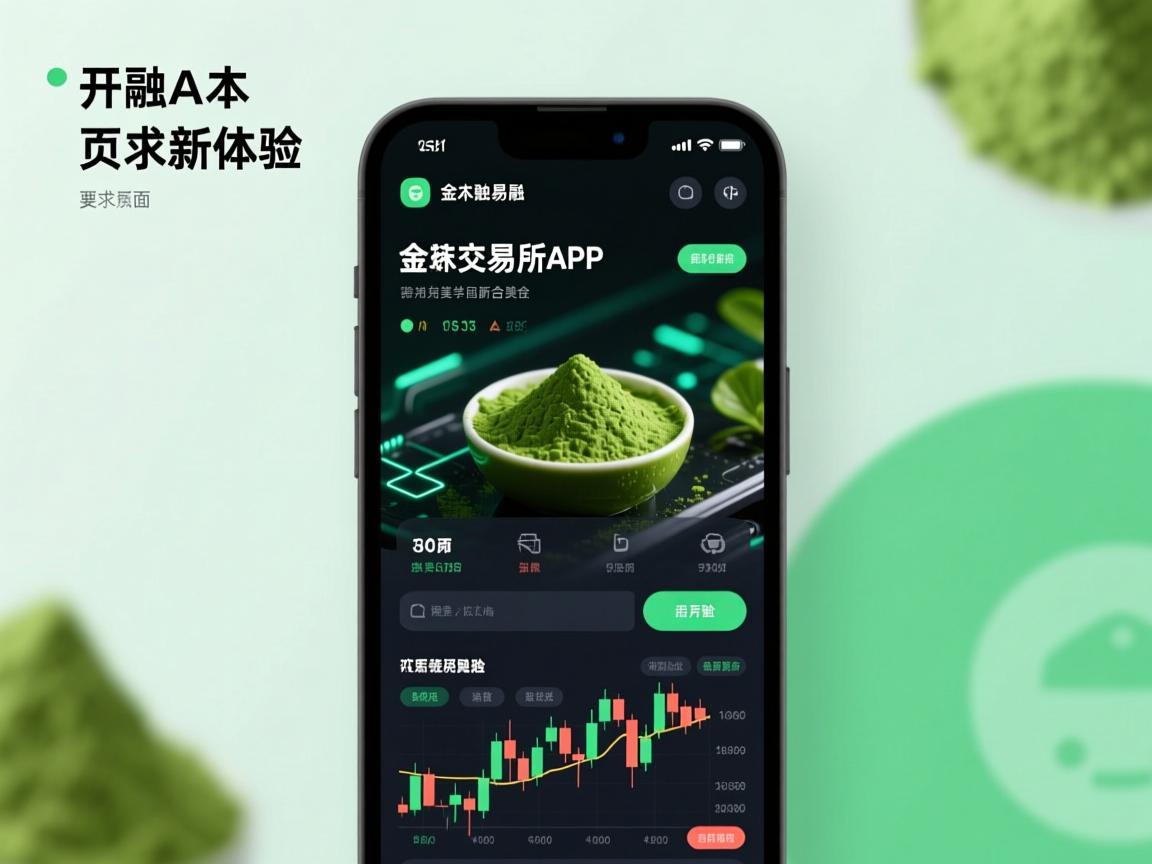 抹茶交易所APP页面，金融交易与美学的融合新体验