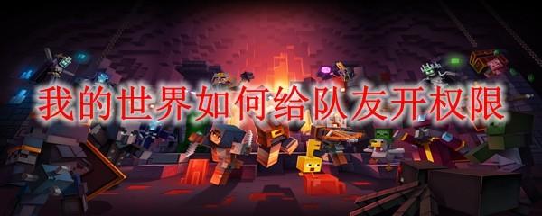 我的世界如何给队友开权限