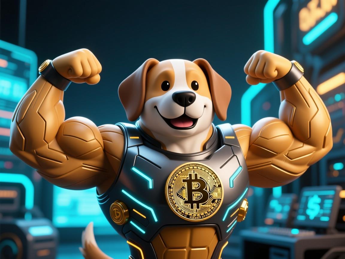 强壮的狗狗币表情包，当加密货币遇见力量美学