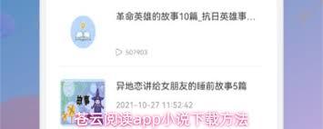 苍云阅读app如何下载小说