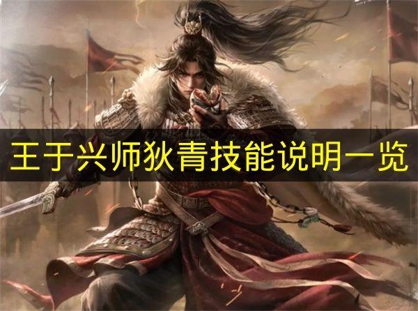 王于兴师 狄青技能说明一览