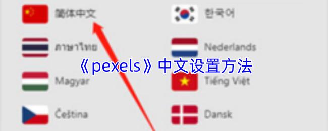 pexels 中文设置方法