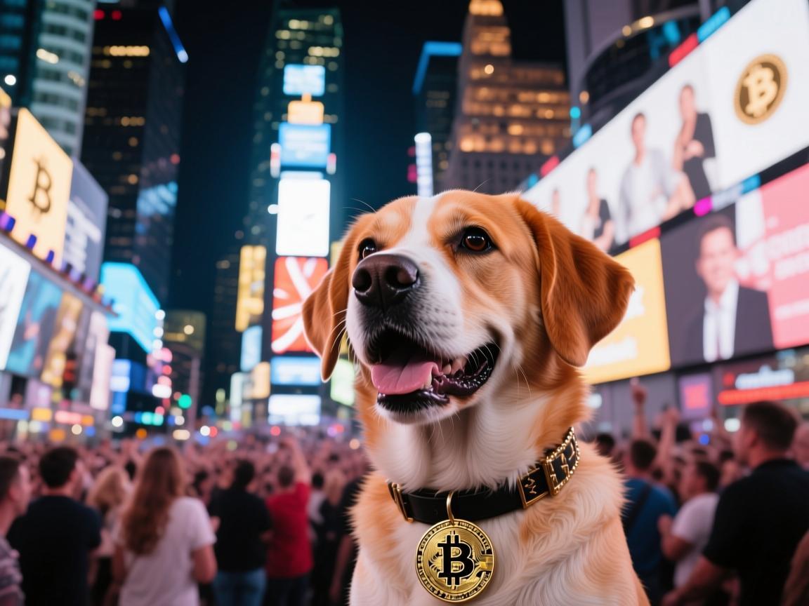 狗狗币闪耀时代广场，加密货币的另类狂欢与争议