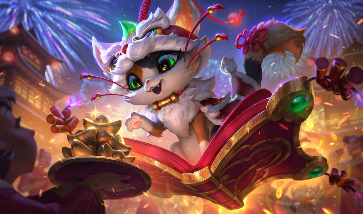 LOL龙马烈焰悠米皮肤效果预览