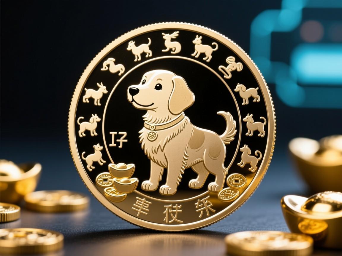 十二生肖纪念币中的狗狗，忠诚与财富的双重象征