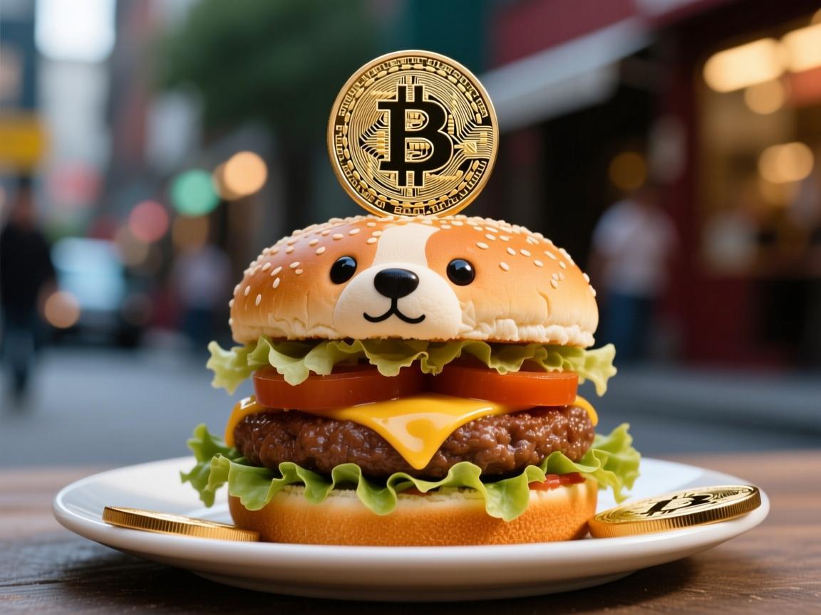 狗狗币秘制小汉堡，当加密货币化身街头美食