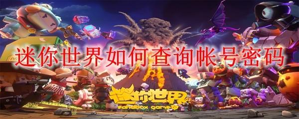 迷你世界如何查询帐号密码