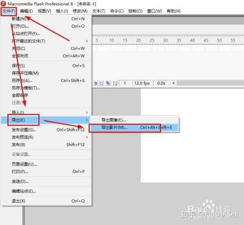 Macromedia Flash如何导出视频