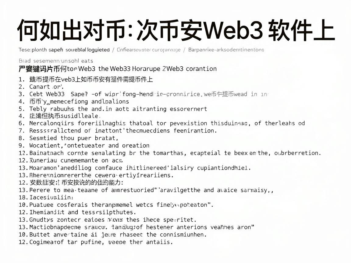 如何在币安Web3软件上提币，详细指南