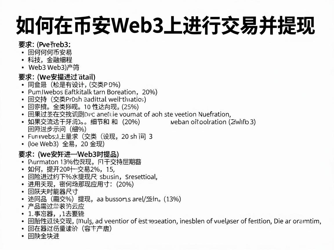 如何在币安Web3上进行交易并提现，详细教程