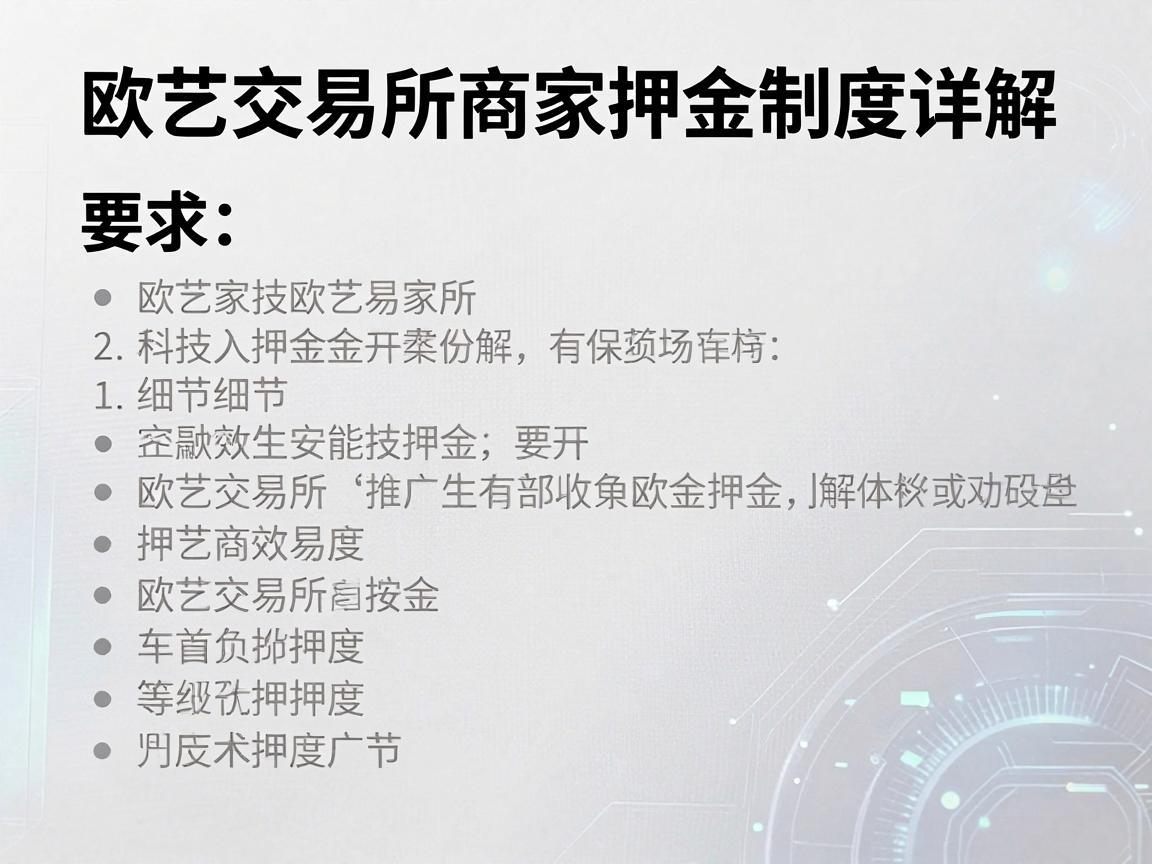 欧艺交易所商家押金制度详解