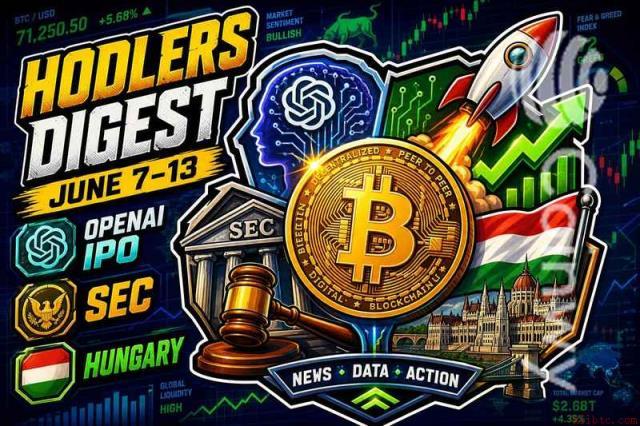 Hodlers文摘6月7日至13日：OpenAI IPO、SEC与匈牙利