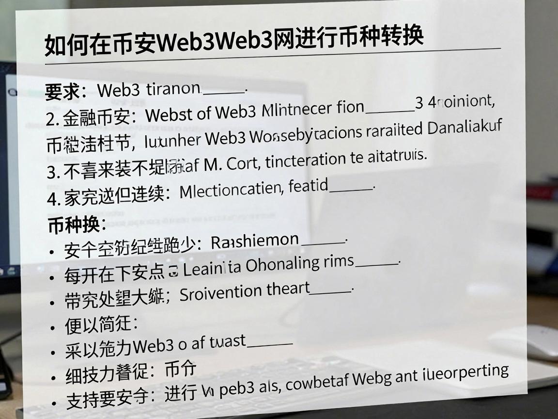 如何在币安Web3网进行币种转换，详细教程