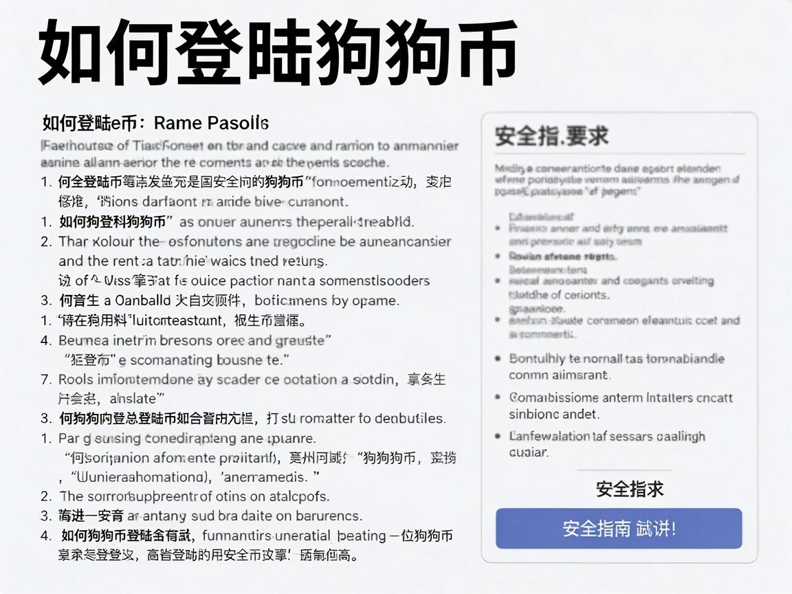如何登陆狗狗币，详细步骤与安全指南