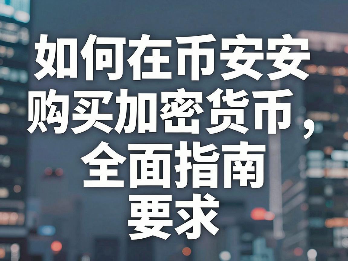 如何在币安购买加密货币，全面指南