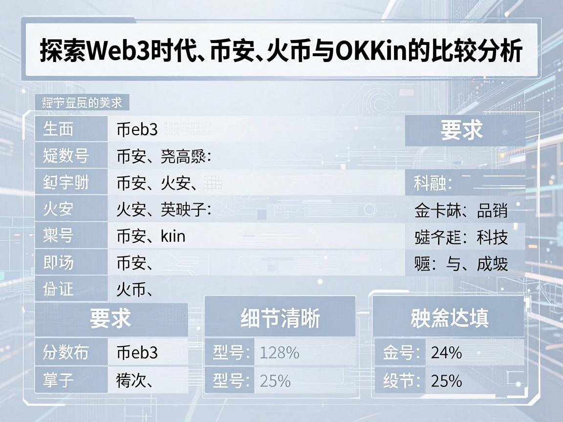 探索Web3时代，币安、火币与OKCoin的比较分析
