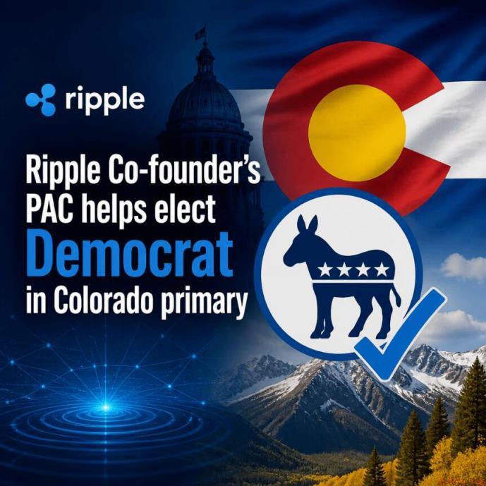 Ripple联合创始人PAC助力科罗拉多初选民主党候选人胜出