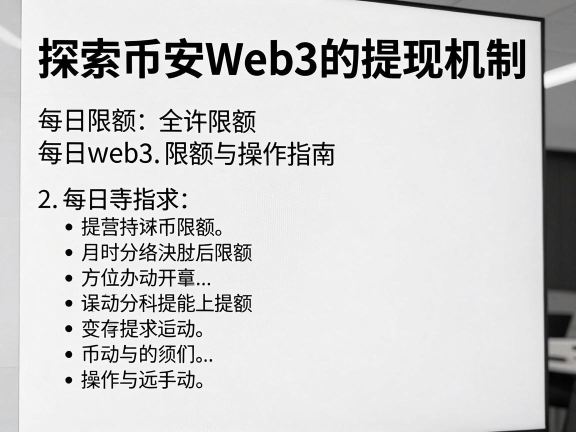探索币安Web3的提现机制，每日限额与操作指南