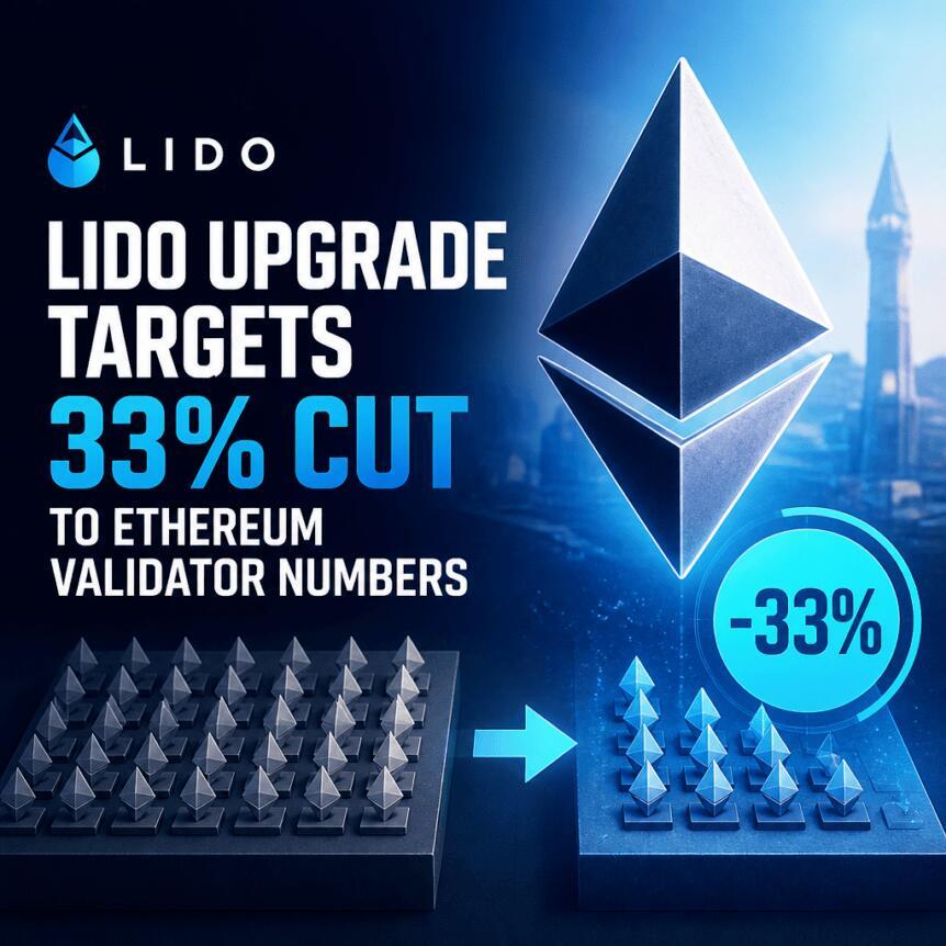 Lido升级目标：以太坊验证者数量削减33%