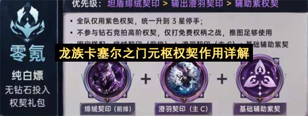 龙族卡塞尔之门元枢权契作用详解