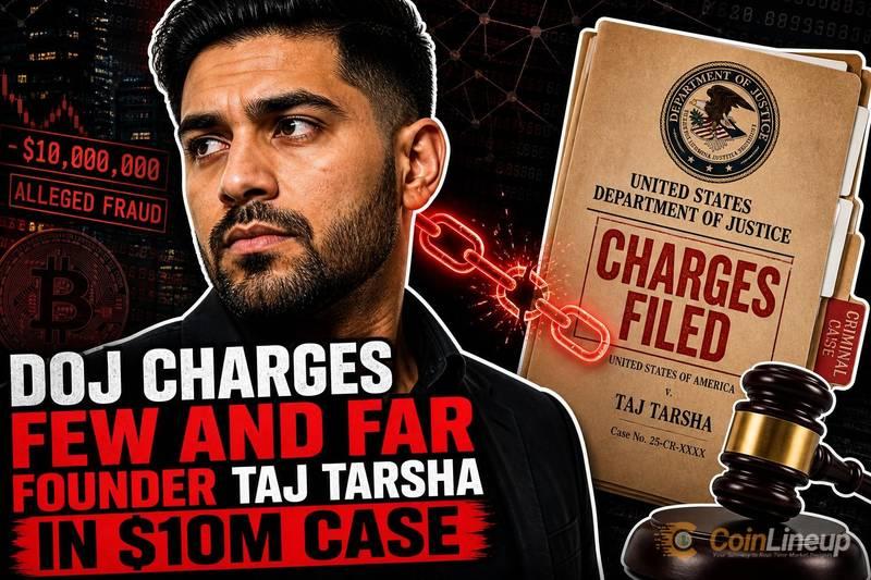 司法部指控Few and Far创始人Taj Tarsha涉千万美元案件