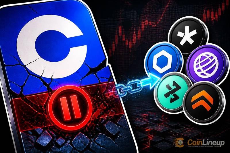 Coinbase停止五种代币交易，提现仍开放